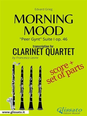 cover image of Morning Mood--Clarinet Quartet score & parts